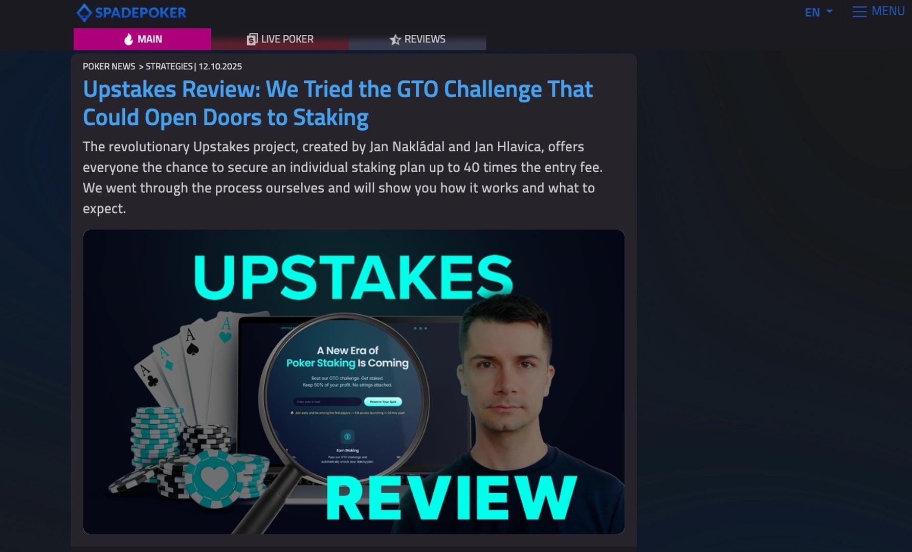 Seeing Upstakes featured in the media for the first time after launch